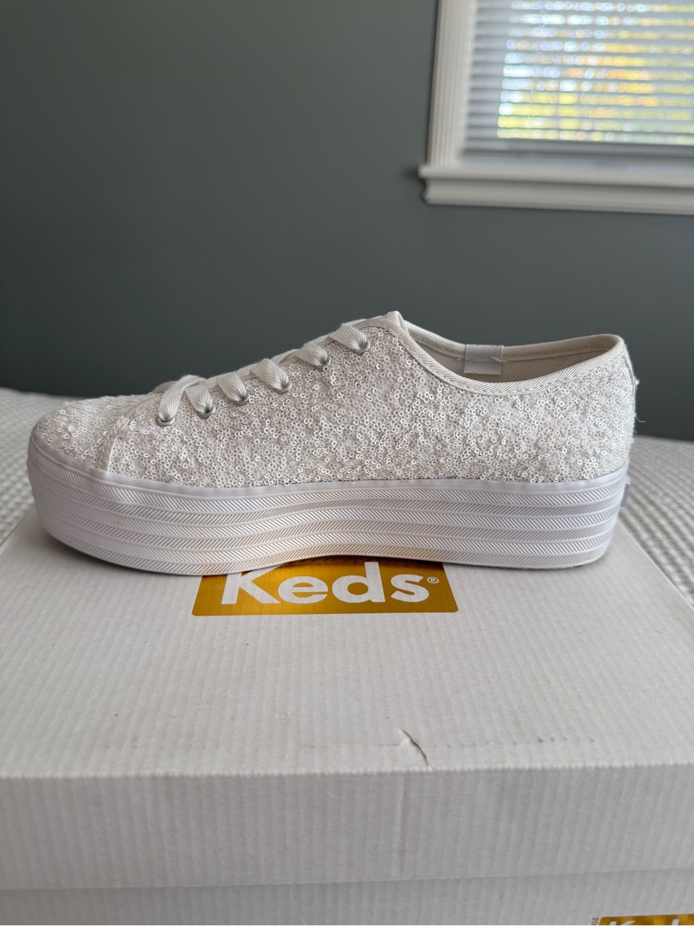 Keds Triple Up Sequins Platform Sneakers - Picture 8 of 15